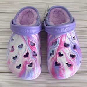 Skechers Girls Clogs Faux Fur Lining Size 13 Slip-On